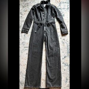 Black denim long sleeve Zara Jumpsuit